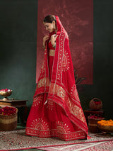 KcPc New Royal Traditional Bandhani Lehenga in Premium Gaji Silk GOR