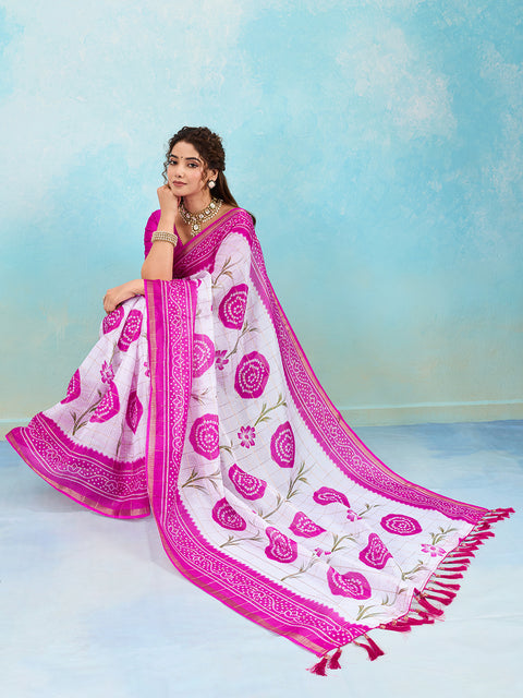 Buy Banbhani Saree With Kota Doria 