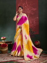 KcPc Luxury Banarasi Tissue Sarees with Gotapatti Work