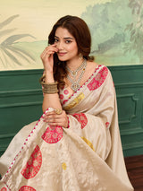 KcPc New Elegant Jute Silk Bandhani Casual Saree GAN