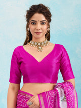 Buy Banbhani Saree With Kota Doria 