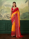 KcPc New Pure Georgette Jaipuri Tie Dye Zari Weaving Saree