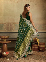 KcPc Gaji Silk Designer Saree with Hand Gotapatti Work AMT