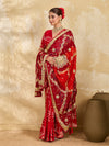 KcPc Latest Pure Georgette Rajasthani Chunri Dupattas Red Orange(pila)