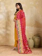 KcPc Latest Ghatchola Art silk Bandhej Heavy Border DupattaZHR