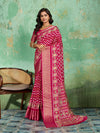 Buy New Launch Cotton Silk Printed Style With Daily Wear Pink Saree
