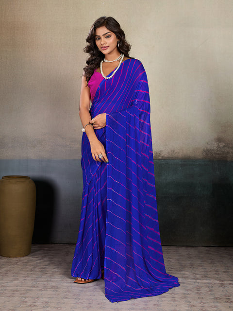 Buy New Chiffon Leheriya Style With Casual Wear Saree