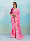 KcPc Latest Satin Silk Multicolored Tifli Leheriya Gotapatti work Saree1SANA