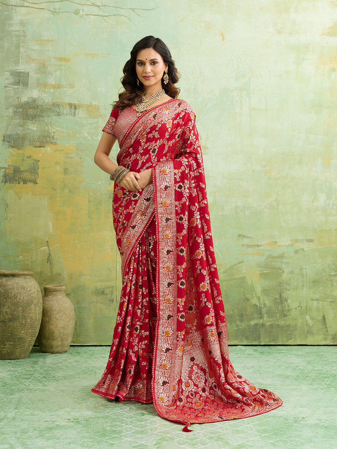  Silk With Zari Weaving Saree under 2000