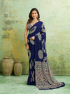 KcPc New Kalindi Style Crepe Silk Saree with Blouse Elegant Casual Wear Drape APL