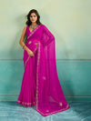 KcPc New Beautiful Chiffon Bollywood Style Gotapatti Work Saree MHS