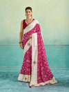 KcPc New Latest Ajrakh Style Creap Silk Saree with Stone Work Saree STR
