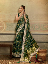 KcPc Gaji Silk Designer Saree with Hand Gotapatti Work AMT