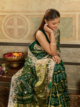 KcPc Gaji Silk Designer Saree with Hand Gotapatti Work AMT