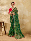 Buy Chiffon Saree Bandhani Style With Aari Work KcPc