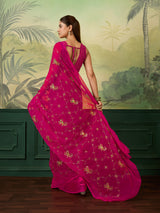 KcPc Chiffon Traditional Saree with Cutdana Embroidery Work