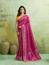 Buy New Royal Bandhani Saree with Elegant Zari Weaving KcPc
