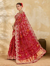 Buy Gaji Silk Saree With Bandhani Style Gota Patti Work KcPc 