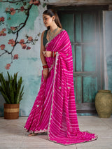 KcPc Beautiful Leheriya Style Georgette SareesPDM