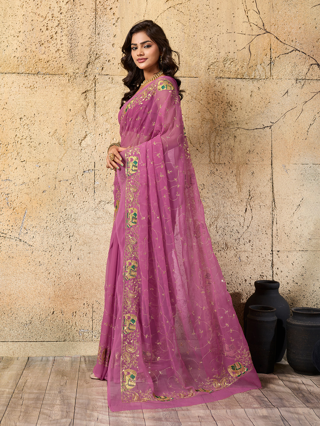 KcPc Special New Classic Traditional Saree in Soft Georgette FabricJAY