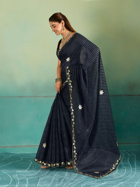 KcPc New Kota doria Leheriya Style With Gotapatti Work Saree MHS