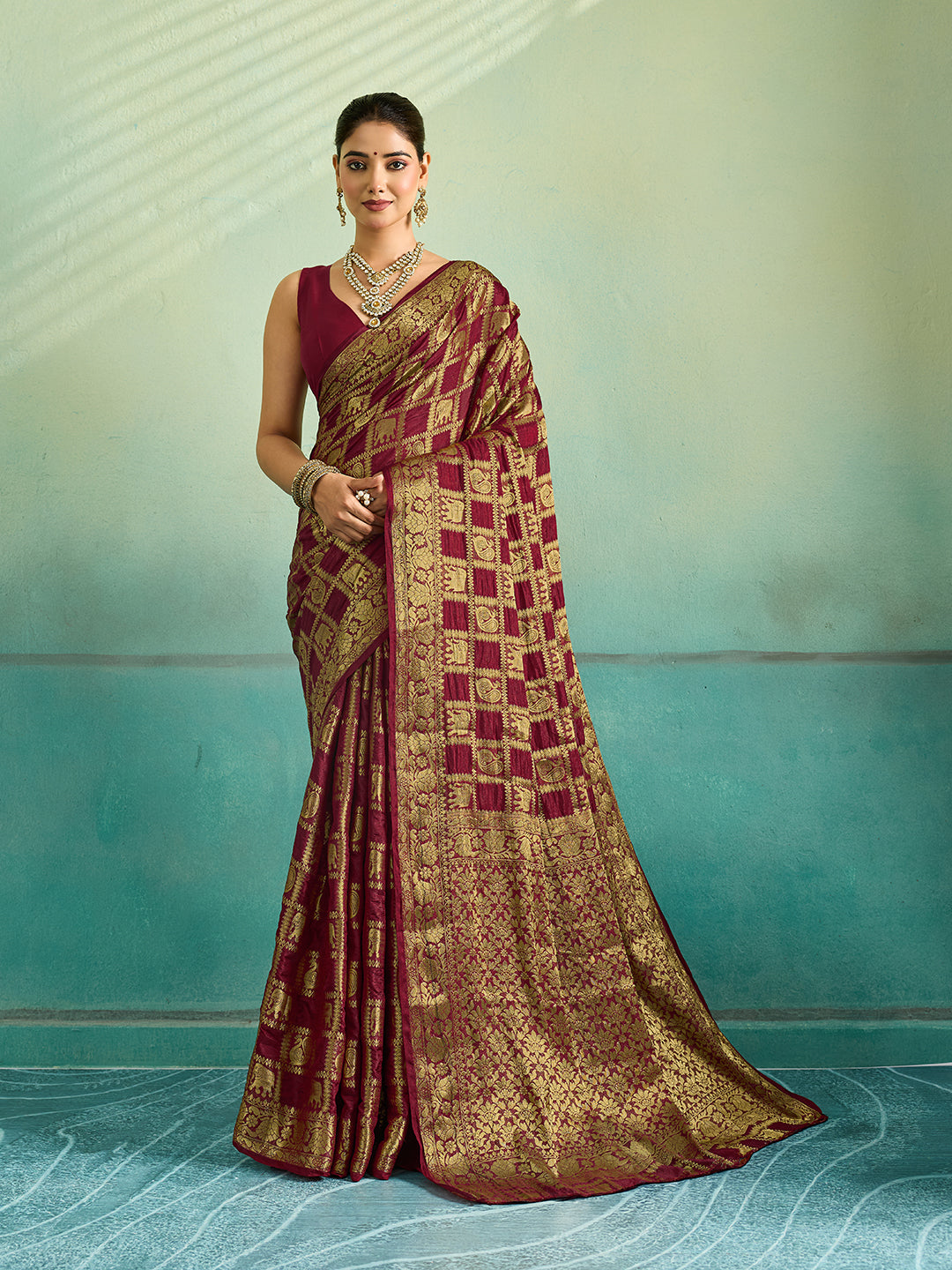 Buy Banarasi Saree With Festivel Wear