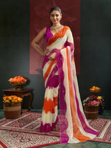 KcPc Premium Chiffon Saree with Cutdana Work SHCR
