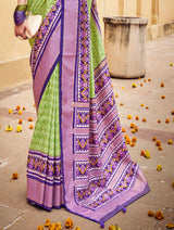 KcPc Latest Pashmina Cotton Silk Saree STR Green
