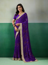 KcPc Premium Georgette Bandhani Saree for Festive WearKDN