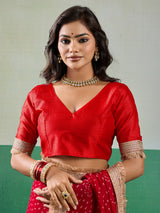 KcPc Beautifully Crafted Bandhani Georgette Saree with Embroidery KDN
