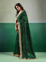 KcPc Stylish Bandhani Inspired Georgette Saree Collection KDN