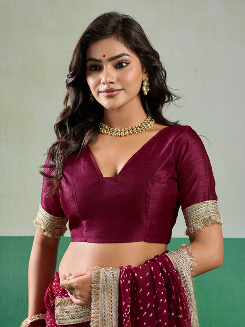 KcPc Festive Special Bandhani Style Georgette Saree KDN