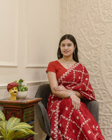 KcPc New Beautiful H O Silk Gotapatti Work Saree PAL