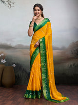 By Bandhani Saree WithCasual Wear 