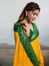 By Bandhani Saree WithCasual Wear 