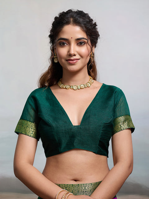 KcPc New Moss Chiffon Georgette Bandhani Sarees  Rani Green  KDM