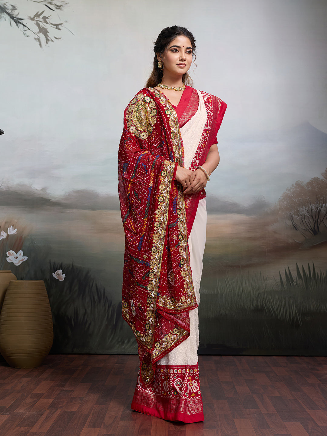 KcPc Pure Georgette Rajasthani Chunri DupattasChunariAJM