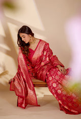 Buy Festive Bandhani Style Dola Silk Saree Kcpc Image