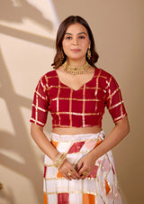 Buy New Designer Faag Style Saree for Festive Wear KcPc Image 