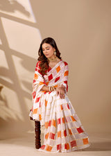 Buy New Designer Faag Style Saree for Festive Wear KcPc Image 