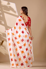 Buy New Designer Faag Style Saree for Festive Wear KcPc Image 