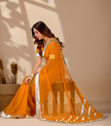 Buy New Letest Stylish Saree with Rich Gota Border Work KcPc
