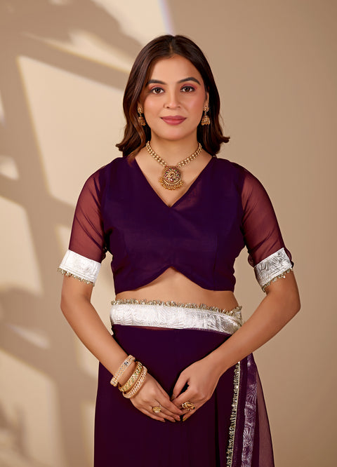 Buy New Premium Classic Designer Saree with Gota Detailing KcPc