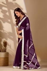 Buy New Premium Classic Designer Saree with Gota Detailing KcPc