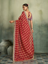 KcPc Royal Bandhani Style Georgette Saree for Celebrations BAL