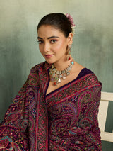 KcPc Premium Kashida Stone Work Sarees for WomenSHD