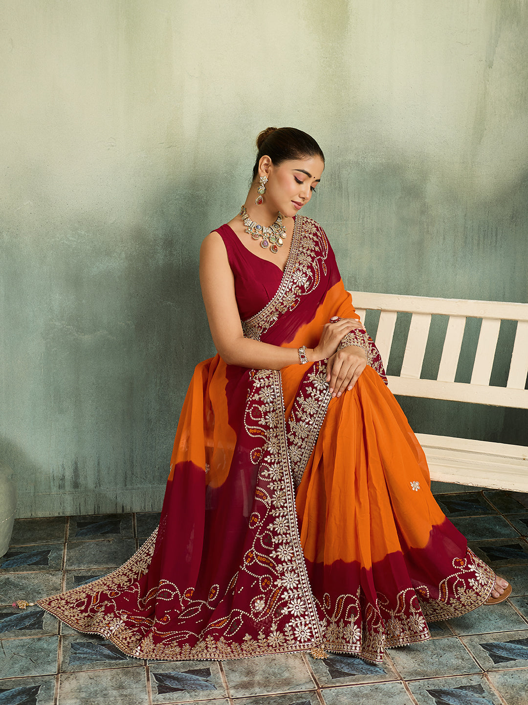 KcPc Luxury Georgette Sarees for Festive Wear NPR