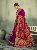 KcPcRoyal Gaji Silk Saree with Gota Patti WorkAMT
