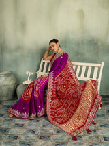 KcPcRoyal Gaji Silk Saree with Gota Patti WorkAMT