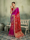 KcPc Designer Gaji Silk Bandhani Saree with Gota Patti AMT